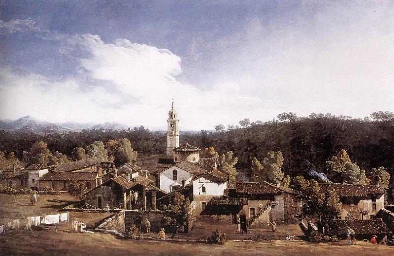 BELLOTTO, Bernardo View of Gazzada near Varese Spain oil painting art